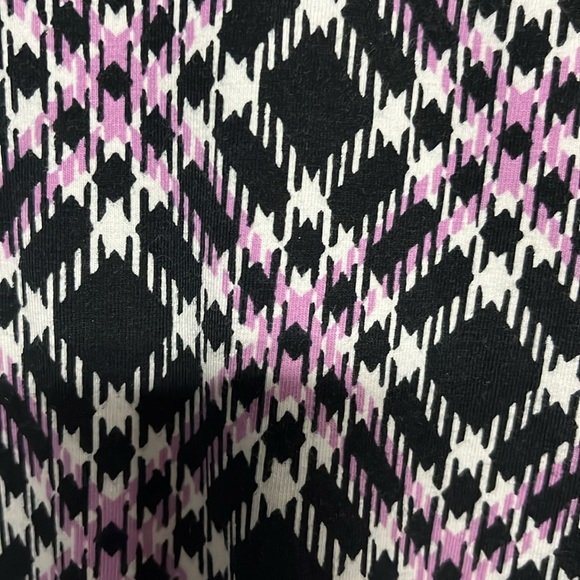 Talbots shirt medium petite light cotton long sleeve turtleneck plaid black pink - Picture 2 of 7